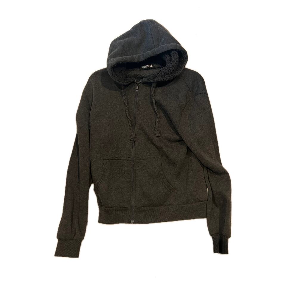 B Free Black Full Zip Hoodie Womans L